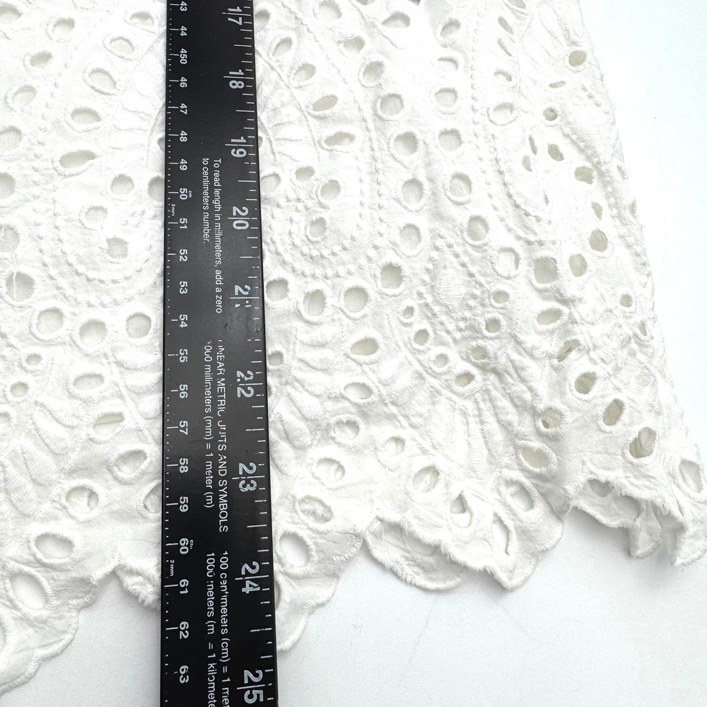 VINEYARD VINES Women's Large 100% Cotton White Eyelet Lace Tunic Top Shirt Boho - Picture 7 of 8